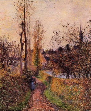 150の主題の芸術作品 Painting - 盆地の小道 1884年 カミーユ・ピサロの風景